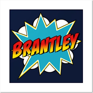 Boys Brantley Name Superhero Comic Book Posters and Art